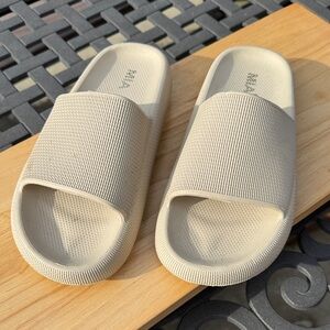 MIA Cream Slide Sandals